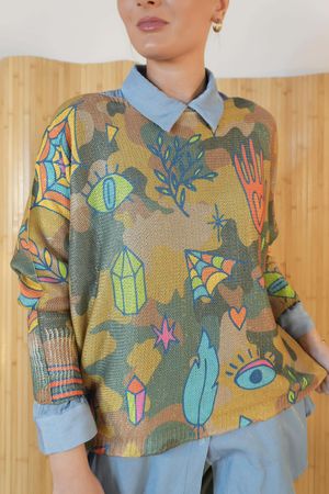 Raven Relaxed Knit Top Lost Village